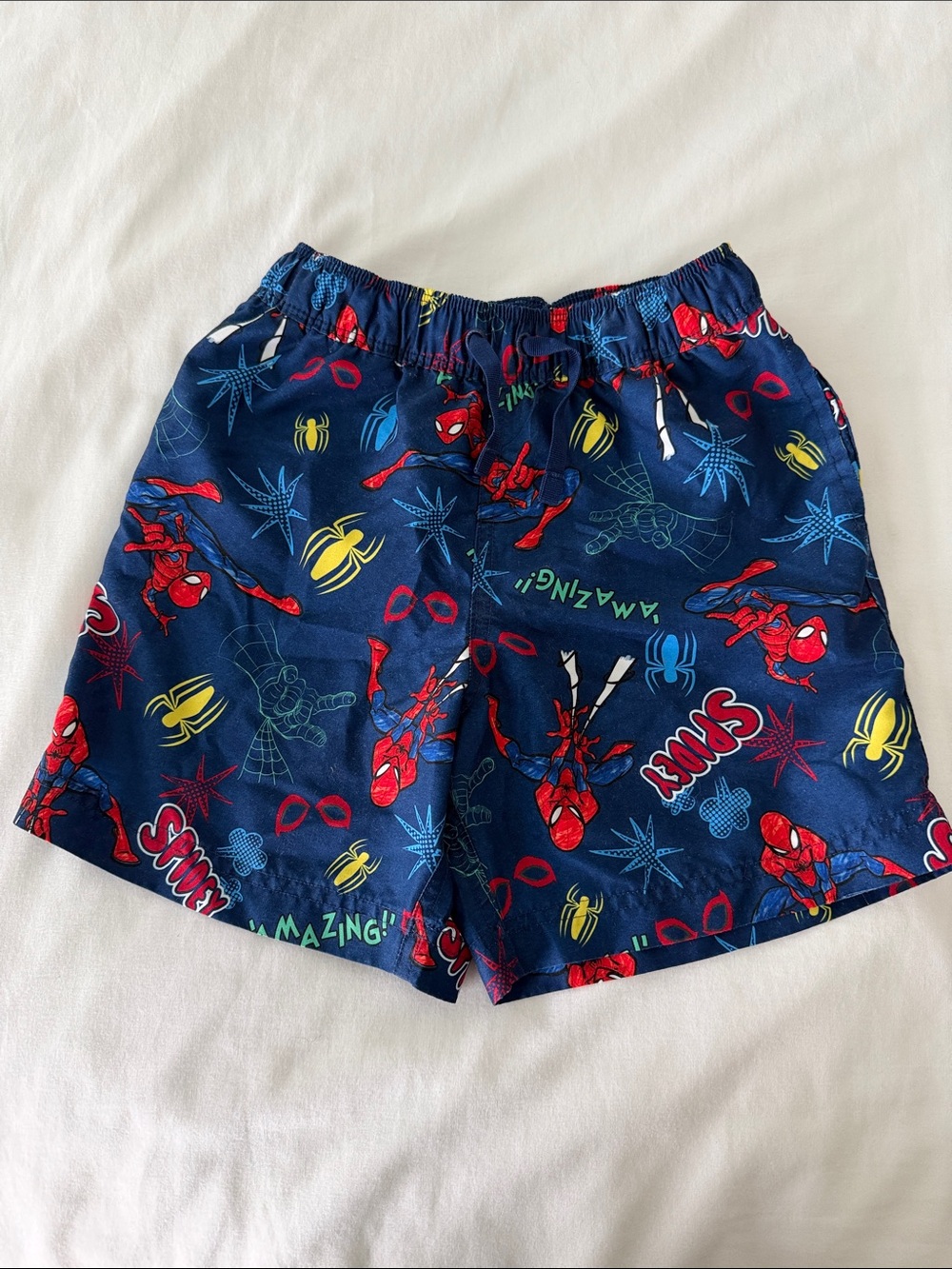 Hanna Andersson x Marvel Spider-Man Swim Trunks Boys 5 Navy Blue
